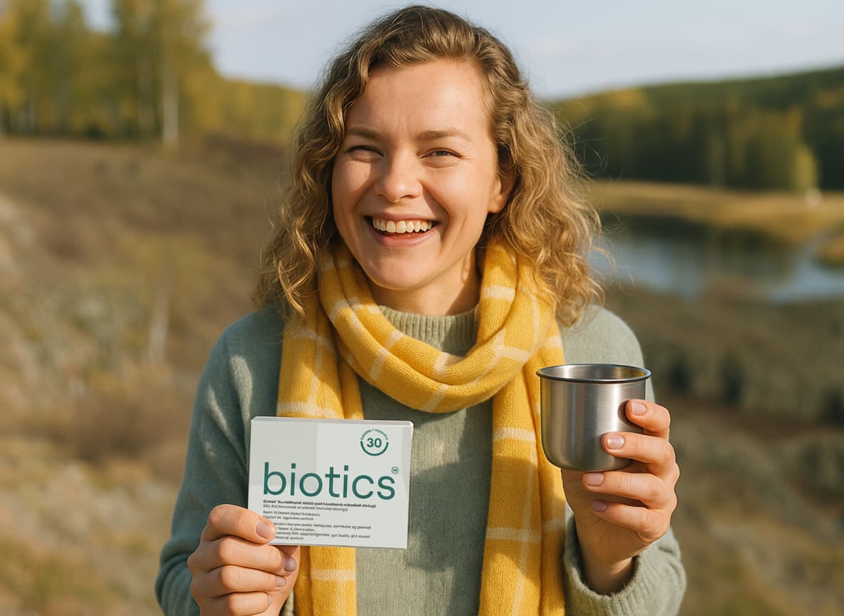 Glad kvinne utendørs